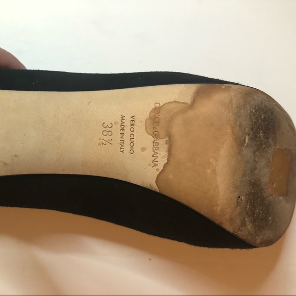 Dolce & Gabbana 90s Style Black Suede Heels - Picture 12 of 15